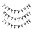 thumbnail image 1 of 3 banderas a cuadros en blanco y negro para decoración de fiestas temáticas de carreras, banderines de carreras, banderines decorativos para cumpleaños, barbacoas y bares, 1 of 7