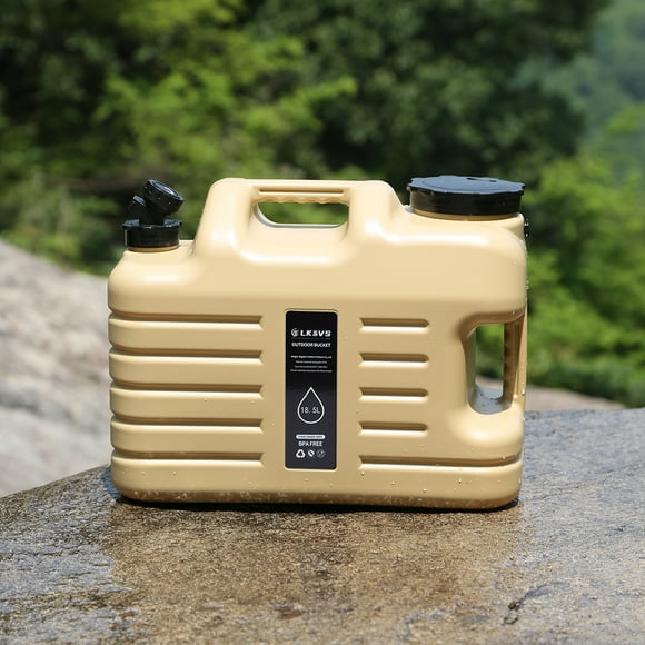 18.5L Contenedor de almacenamiento de agua Dispensador de agua a prueba de fuga Tanque de almacenamiento de agua de gran capacidad para acampar para automóviles de vehículos