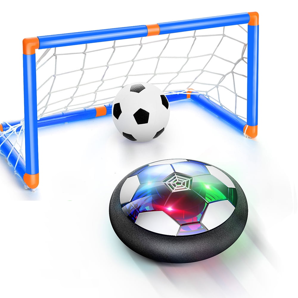 3 Soccer Goal Set Hover Football with 2 Gates for Children Gifts Sports Air Ball Indoor Outdoor Game with LED Lights-Boys / Girls Age of 2 4-16 Ye BOYI BAIVYLE Indoor Sport Kids Toys Hover Soccer Ball 