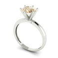 thumbnail image 2 of 1.5 ct Round Cut Natural Morganite Solitaire Engagement Ring for Women in 18K White Gold, 2 of 5