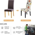 thumbnail image 6 of Stretch Chair Covers Slipcovers Set of 6 Printed Stretchable Dining Chair Slipcover Washable Removable for Kitchen,Hotel,Restaurant, 6 of 6