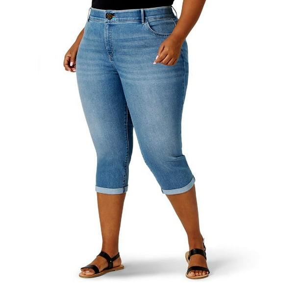Jack David Womens Plus Size Stretch Capri Denim Jeans Pants - Walmart.com