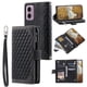 thumbnail image 1 of Grid Texture Zipper Leather Case For Motorola Moto G85, 1 of 4