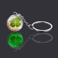 thumbnail image 4 of Led Light Up Four-Leaf Clover Keychain - Glowing Feature With Natural Three-Leaf Clover A Design - For Gifting Friends Family, Bag Accessory, Office Desk Decoration, Gift For Her,, 4 of 4
