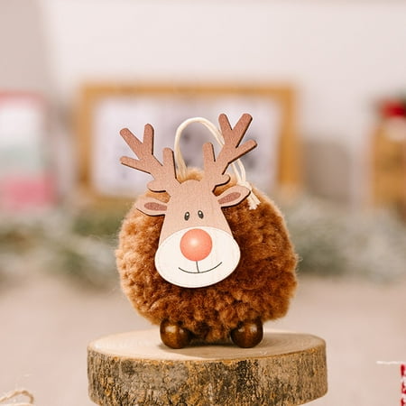 

Dreamhall Christmas Decoration Supplies Lamb Pompom Elk Atmosphere Christmas Tree Pendant