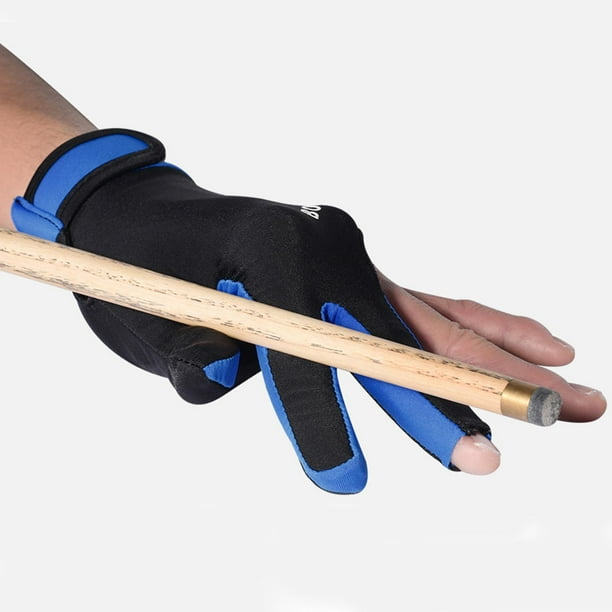 Guante de billar antideslizante Snooker mano izquierda perfecl Taco de billar carambola Talla M azul