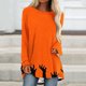 thumbnail image 1 of Ichuanyi liquidación de mujeres moda de verano estampado casual redonda redonda de manga suelta camiseta de manga larga blusa ICHUANYI WER202308247584, 1 of 5