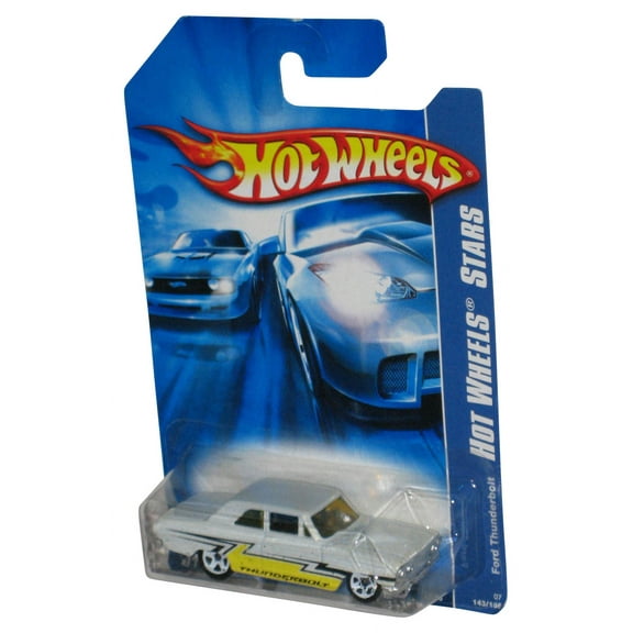 Hot Wheels 2007 All Stars White & Yelow Ford Thunderbolt Toy Car 143/180