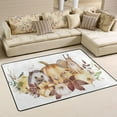 thumbnail image 2 of SKYSONIC 72x48in Hedgehog Rabbit Fall Area Rug, Bunny Fall Pumpkin Non-Slip Floor Carpet for Indoor Living Dining Room and Bedroom Area, 2 of 5