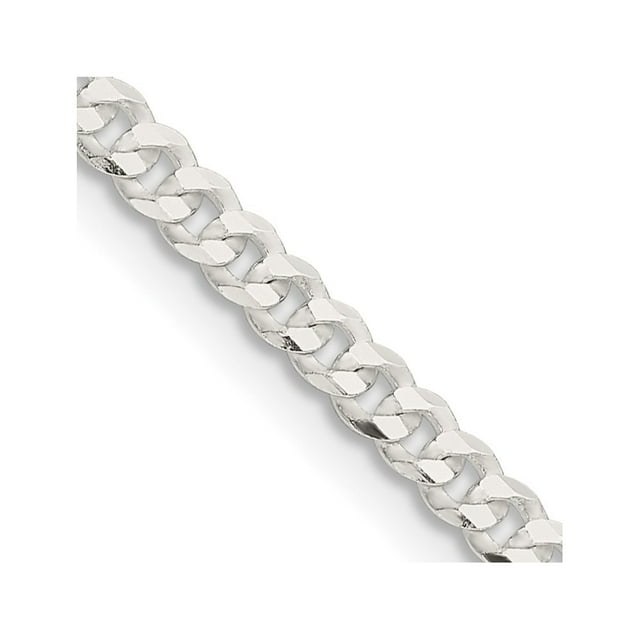 Diamond2Deal Collier Chaîne Plate en Argent Sterling 9.25 mm pour Femmes 30 Pouces