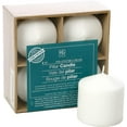 thumbnail image 2 of Hosley Set of 4, White Unscented Pillar Candles & Set of 3 Ceramic White Pillar Candle Holders, 2 of 5