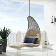 thumbnail image 2 of Swing Lounge Chair, Light Grey Gray Beige, Modern Contemporary Urban Design, Outdoor Patio Balcony Cafe Bistro Garden Furniture Hotel Hospitality, 2 of 6