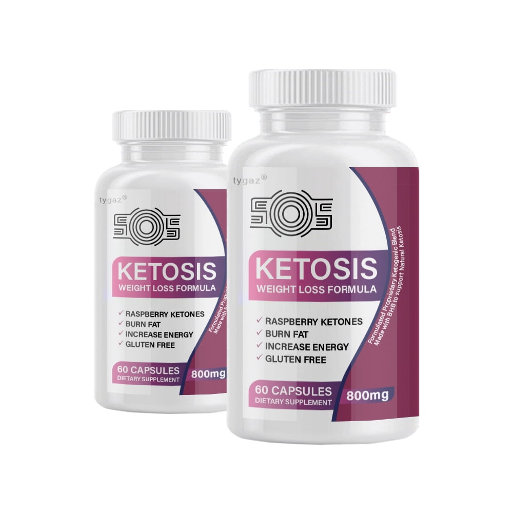(2 Pack) SOS Keto, SOS Ketosis Weight Loss Formula