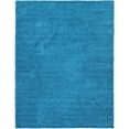 thumbnail image 1 of Unique Loom Solid Shag Modern Plush Area Rug 9' x 12' Rectangle Turquoise, 1 of 5
