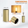 thumbnail image 2 of Uxcell Tall Candle Covers Sleeves Metal E12 Chandelier Socket Sleeves Bronze 2" 6 Count, 2 of 7