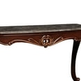 thumbnail image 2 of Wooden Console Table with Marble Top and Carved Details Gray and Brown, 2 of 3