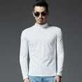 thumbnail image 2 of MYG T-Shirt Décontracté Slim à Col Roulé Manches Longues pour Hommes Couleur Unie, 2 of 9
