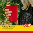thumbnail image 3 of Glad Everyday Red 18 Oz Plastic Party Cups - Solid Print - 40 Count, 3 of 6