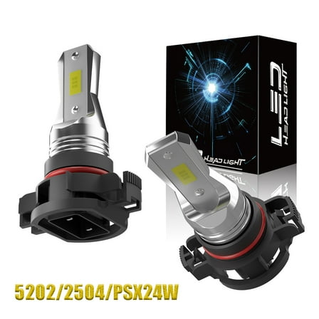 HMCYCI 5202 H16 White LED Foglight Bulbs for Jeep Wrangler JK JL 2010-2019