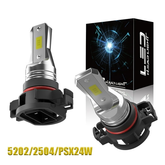 HMCYCI 2pcs 5202 LED Fog Light Bulbs 6000K White for GMC Sierra 1500/2500/3500 2007-2018