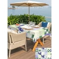 thumbnail image 5 of Outdoor Tablecloth with Umbrella Hole for Patio/Picnic/Party/Camping, Spring Floral Checkered Waterproof Table Cloth Rectangle Table Cover Washable, Sage Green Purple Buffalo Plaid (60"x 120"), 5 of 8