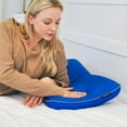 thumbnail image 4 of Memory Foam Fun Pillow With Cool-To-The-Touch Cover, Standard/Queen, Navy Blue, 4 of 10