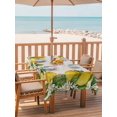 thumbnail image 2 of Outdoor Tablecloth with Umbrella Hole for Patio/Picnic/Party/Camping, Summer Lemons Waterproof Table Cloth Rectangle Table Cover Washable, Fruits White Flowers Vintage Rustic (60"x 102"), 2 of 8