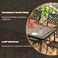 thumbnail image 5 of Boyel Living 66"x36" Outdoor Cast Aluminum Rectangular Dining Table, Patio Table Porcelain Top with Umbrella Hole, Dark Gold, 5 of 7
