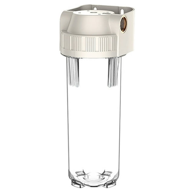 Water Filter Cartridge Brass Mouth Transparent Non Slip Filter Bottle for Pre Coarse Filtration 10in Water Filter Housing