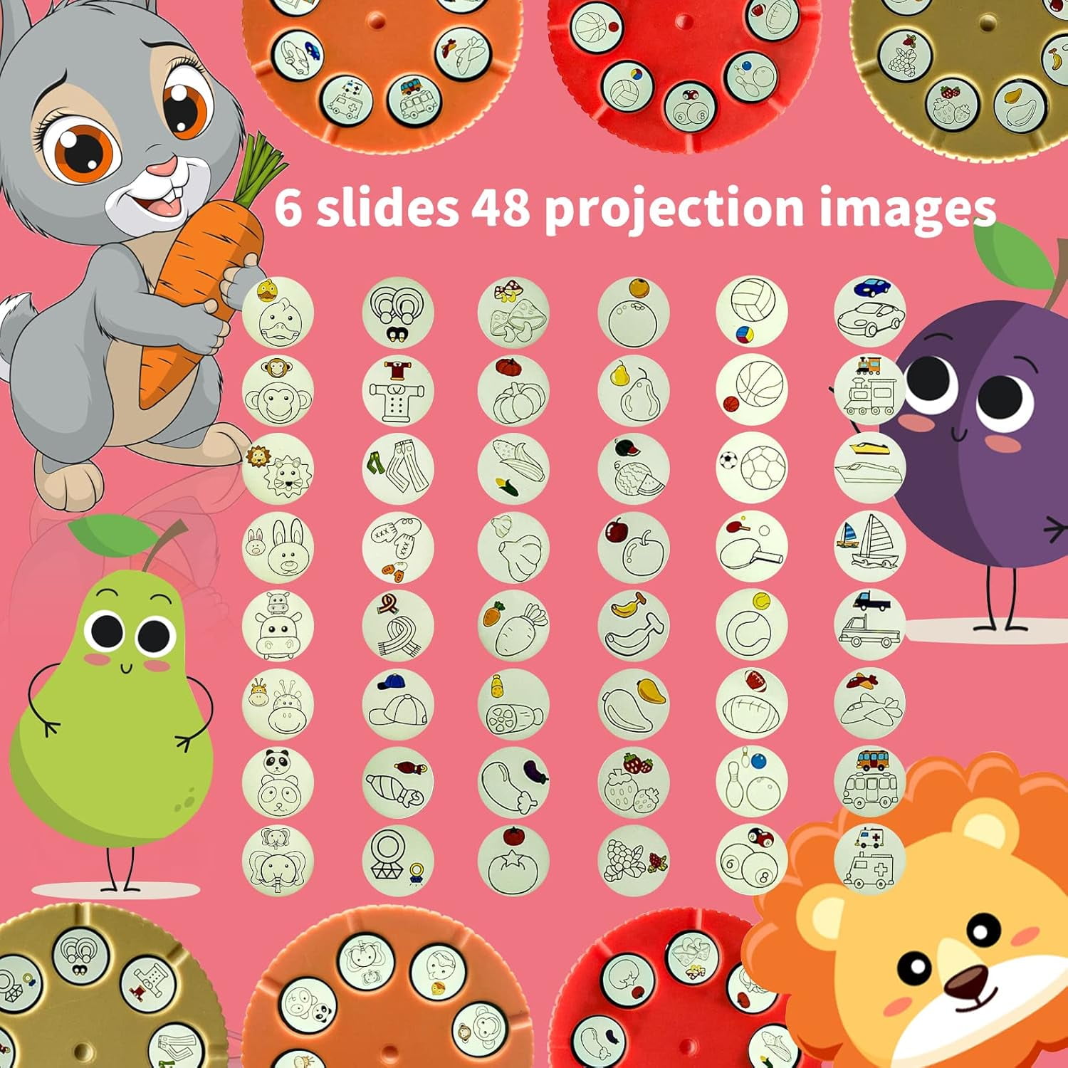 Toys for Girls 4-6, Drawing Projector for Kids, Art Sketch Projector Drawing & Tracing Include 48 Projection Image, Color Pen, Drawing Stencil, Kids Learn How to Draw Toys Set for Boys Girl ages 3-5