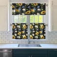 thumbnail image 3 of Country Farmhouse Curtains 24" Short - 3 Panel Bohemian Floral Set with Vintage Botanical Print, Rod Pocket, 3 of 6