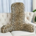 thumbnail image 5 of Home Soft Things Leopard Faux Fur Bedrest Pillow, Large Size 28" x 30" x 17", 5 of 6