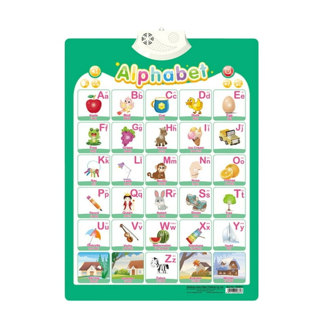 Interactive Bilingual Learning Poster for Kids with Educational Songs Letters Numbers Animals and Piano Play Features