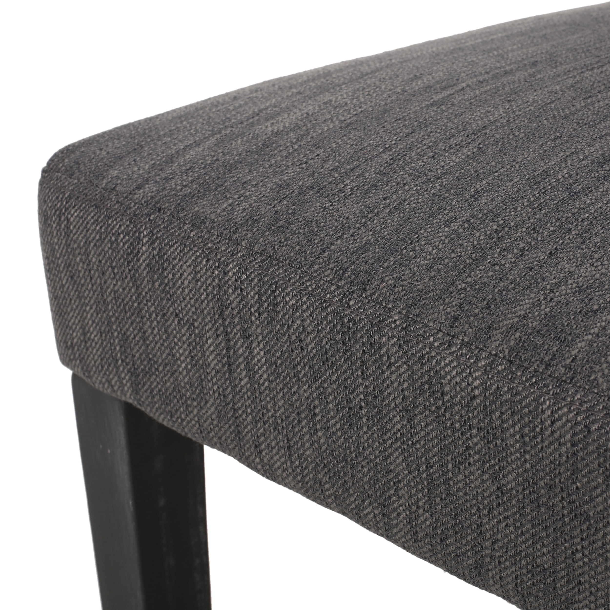 Noble House Benewah Fabric Upholstered Dining Chair, Set of 2, Charcoal, Gray