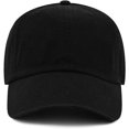 thumbnail image 3 of Sombrero de papá de béisbol Sombrero bajo de mujer de algodón lavado blanco JAMW Sencillez, 3 of 5