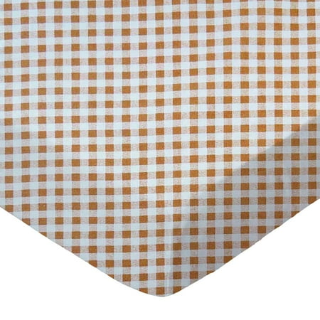 SheetWorld Fitted 100% Cotton Percale Play Yard Sheet Fits BabyBjorn Travel Crib Light 24 x 42, Beige Gingham Check