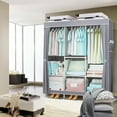 thumbnail image 2 of Boakaler Portable Closet Storage with 7 Shelves 3 Hanging Rod, Non-woven, 2 of 6