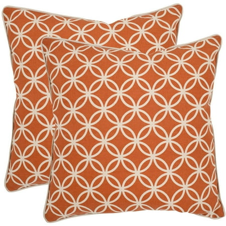 Safavieh Alice 18" x 18" Brown Pillow, Set of 2