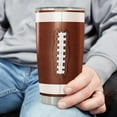 thumbnail image 3 of Personalized Football Tumbler 20oz 30oz Stainless Steel Insulated Cups Travel Coffee Mug Sport Gifts for Coaches Women Men Dad Birthday, 3 of 6