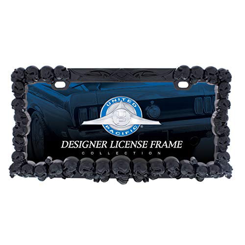 Custom Accessories 98078 Skull Emblem Decorative License Plate Frame