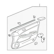 Genuine OE Honda Door Trim Panel - 83500-SDB-A91ZB Fits select: 2006-2007 HONDA ACCORD EX