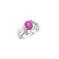thumbnail image 3 of RYLOS Bagues pour Femmes Bague en Argent Sterling Ovale 9X7MM Pierre Précieuse et Diamants Design Classique Juillet Étoile Rubis Bijoux pour Femmes Taille 5, 3 of 7