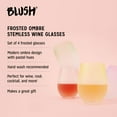 thumbnail image 2 of Blush Frosted Ombre Stemless Wine Glasses for Outdoor Party Assorted Colors, 2 of 5