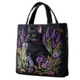 thumbnail image 5 of Clearance! Vintage Quilted Canvas Cat Reusable Tote Gift Bags, Lightweight Travel Bag, Made of Natural Canvas with Handle, Cotton Shoulder Bag for Shopping Beach Work School, Gift for Family(Cat F), 5 of 6