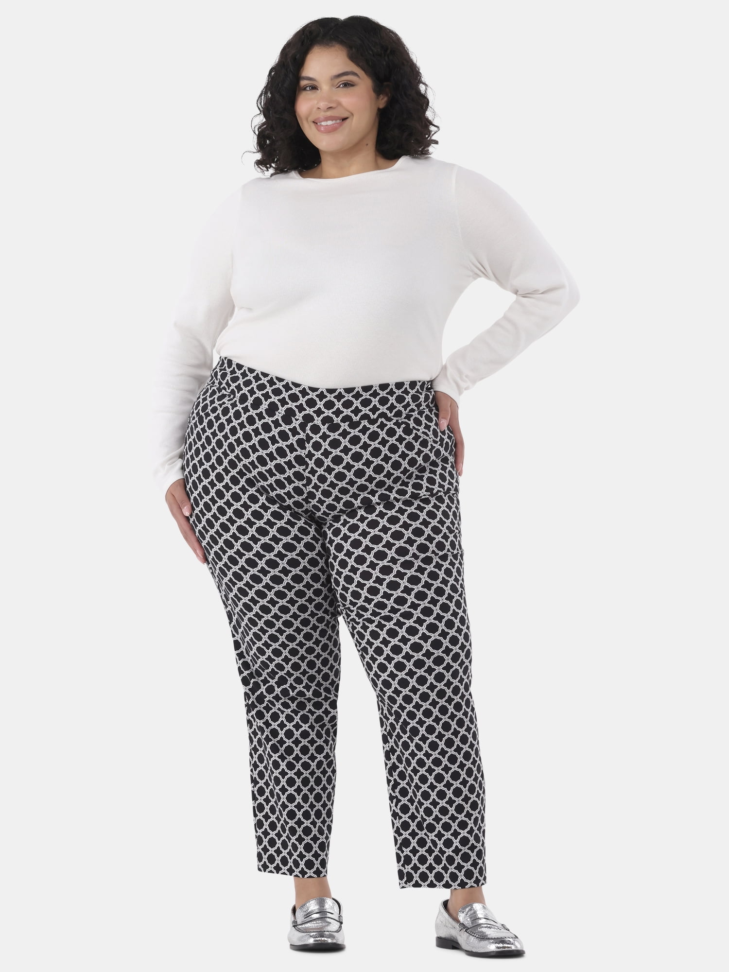 Just My Size by Hanes Women's Plus Millennium Slim Pants, Regular and Petite, Sizes 1X-4X