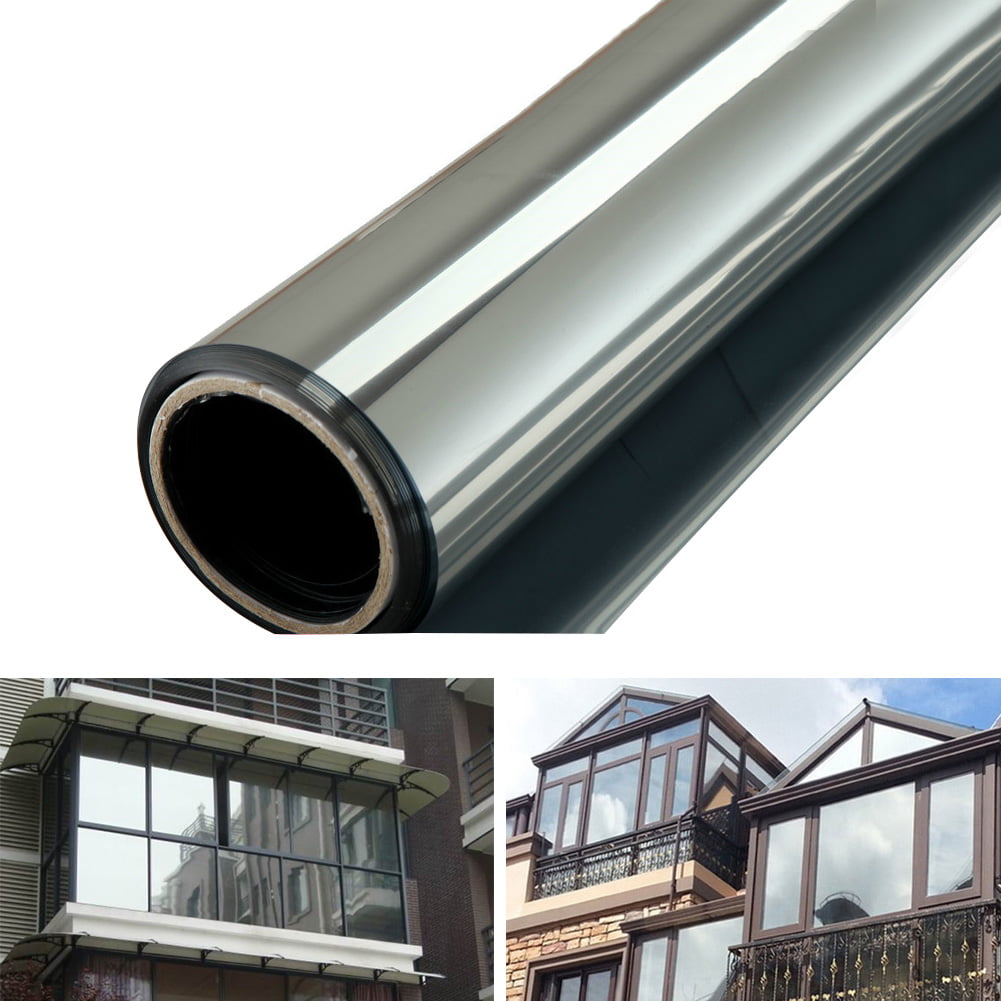 One Way Mirror Home Glass Privacy Film Solar Reflective Window Tint Roll 196inch 