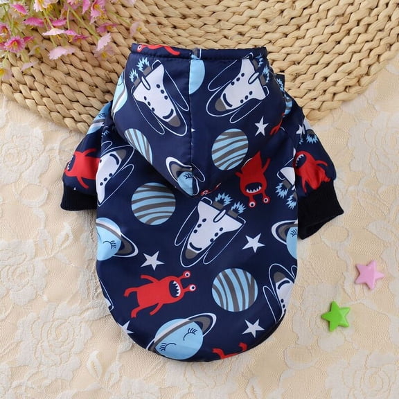 Aooww Windproof Waterproof Dog Coat Fleece & Cotton Lined Warm Jacket, Cold Weather Pet Apparel Clothes Vest for Small Medium Large Dog, Winter Pet Clothes, Cold Weather Pet Wear, Blue,XS