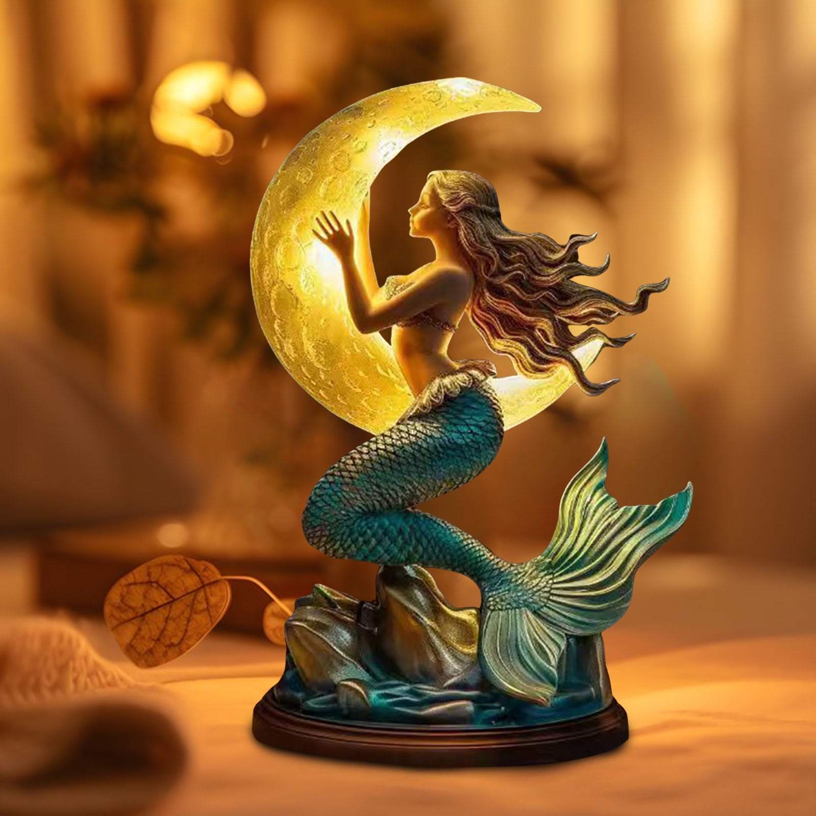 Cute Table Lamp 3D Resin Reading Lamp for Bedroom Livingroom Nightstand, Night Light for Home Decor, Birthdays Gifts for Mom Wife Girlfriend Friend
