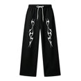 thumbnail image 4 of CONZONE Toddler Boys Baggy Sweatpants Y2K Graphic Joggers for Boys Drawstring Fall Winter Athletic Trousers with Pockets, 4 of 5