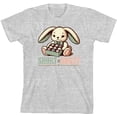thumbnail image 3 of Short N Sweet Boy's Heather Gray Crew Neck Short Sleeve Tee-Medium, 3 of 4